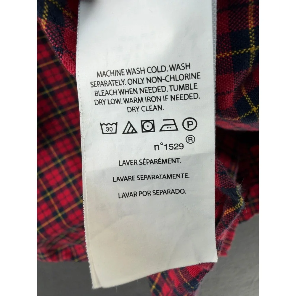 Polo Ralph Lauren Mens XL Classic Fit Red Plaid Button Down Shirt Long Sleeve